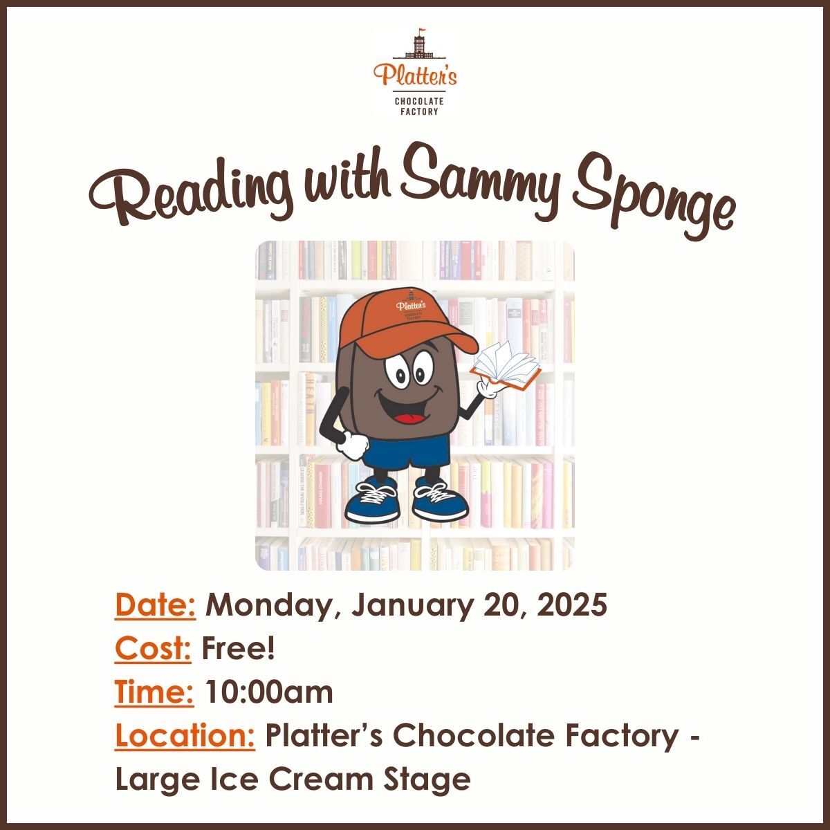 Reading with sammy sponge